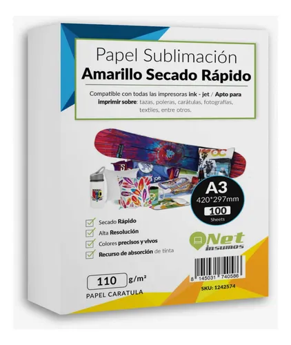 PAPEL DE SUBLIMACIÓN AMARILLA